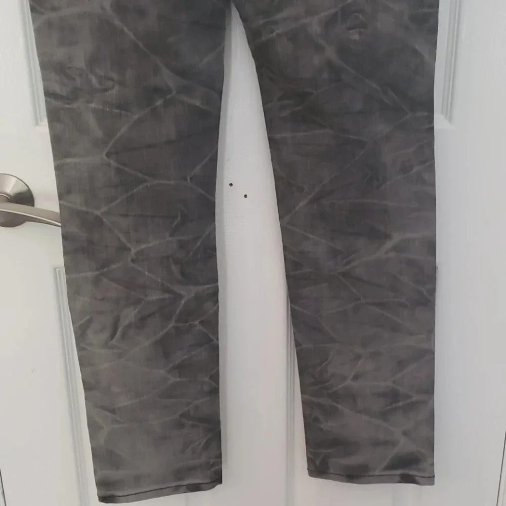 Do Denim Distressed Charcoal Grey Acid Wash Jeans - Picture 10 of 16